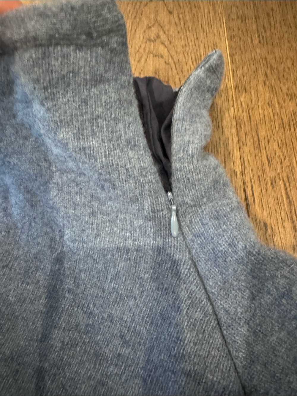 Holebrook Sweden blue windproof funnel neck wool sweater - Picture 6 of 9